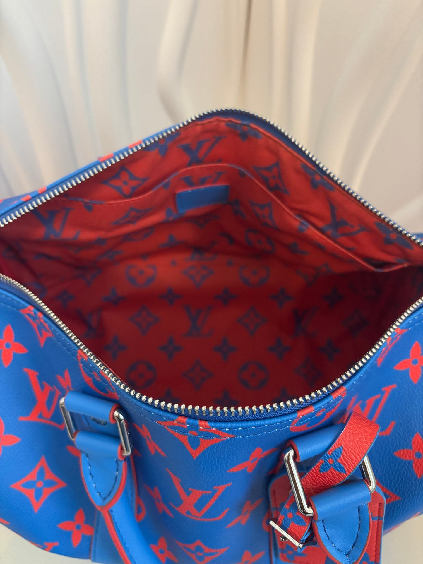 Inspired Blue & Orange Monogram Weekender Bag 💙🧡
