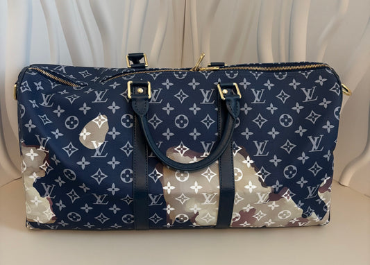 Inspired Navy Bleached Monogram Weekender Bag 💙👜