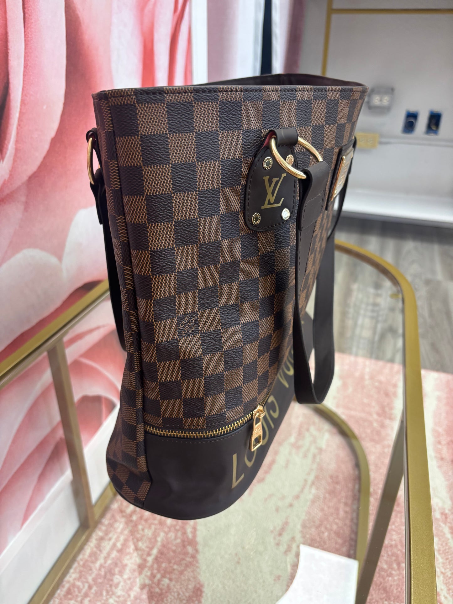 Inspired Checkered Tote Bag