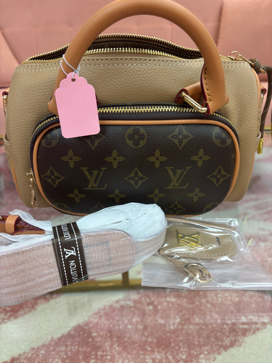 Inspired Monogram Mini Utility Barrel Bag