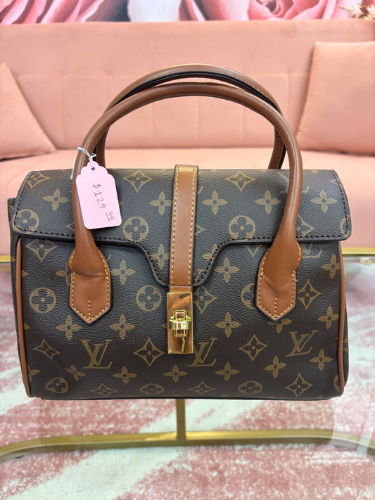 Inspired Monogram Satchel Crossbody Bag