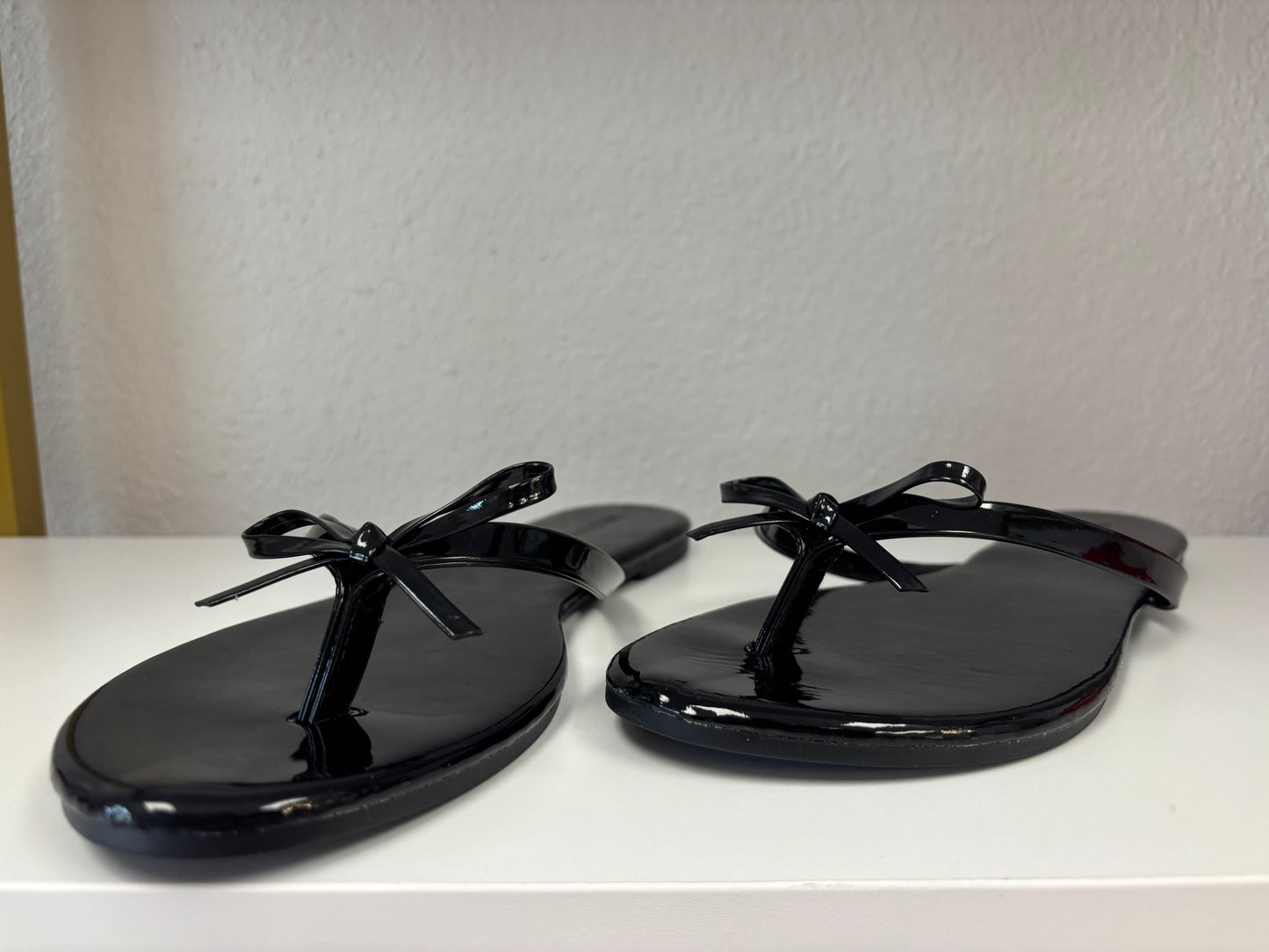 Black Bow Flip Flops