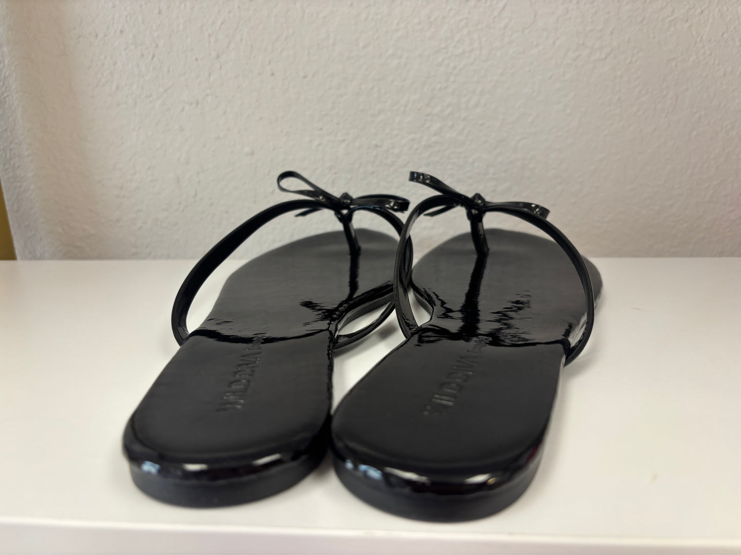 Black Bow Flip Flops