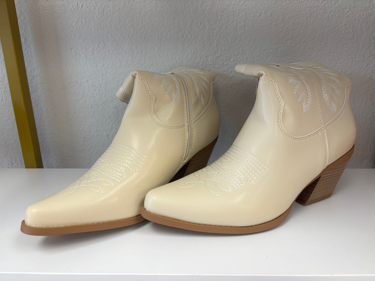 Cream Country Cutie Ankle Boots
