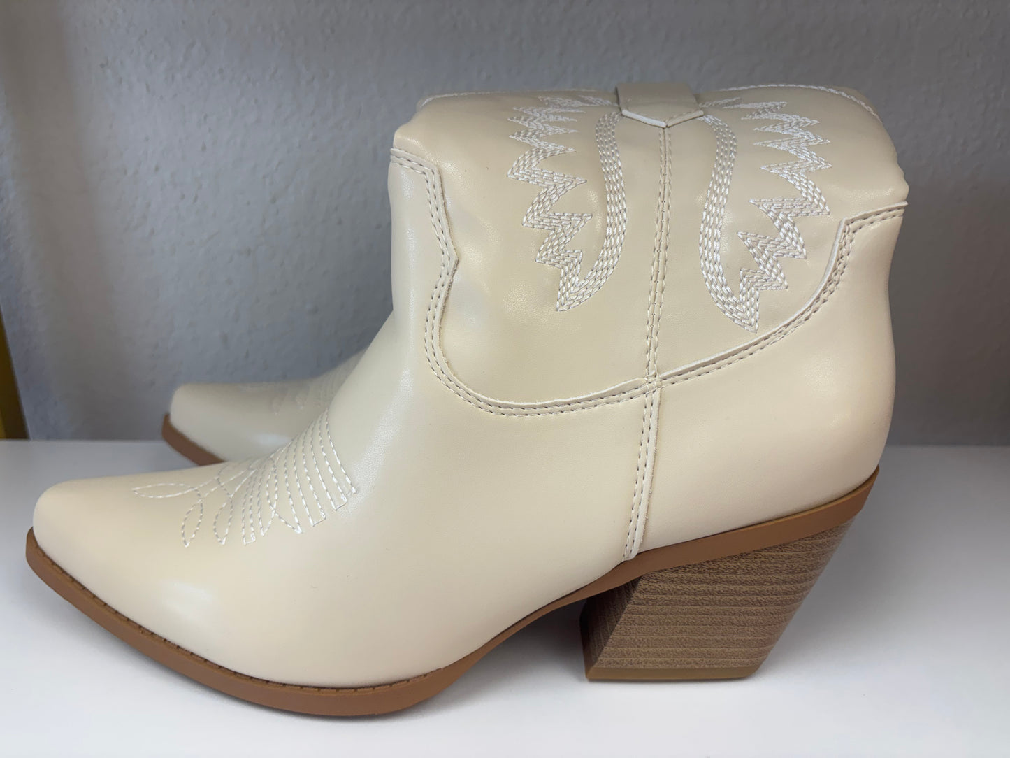 Cream Country Cutie Ankle Boots