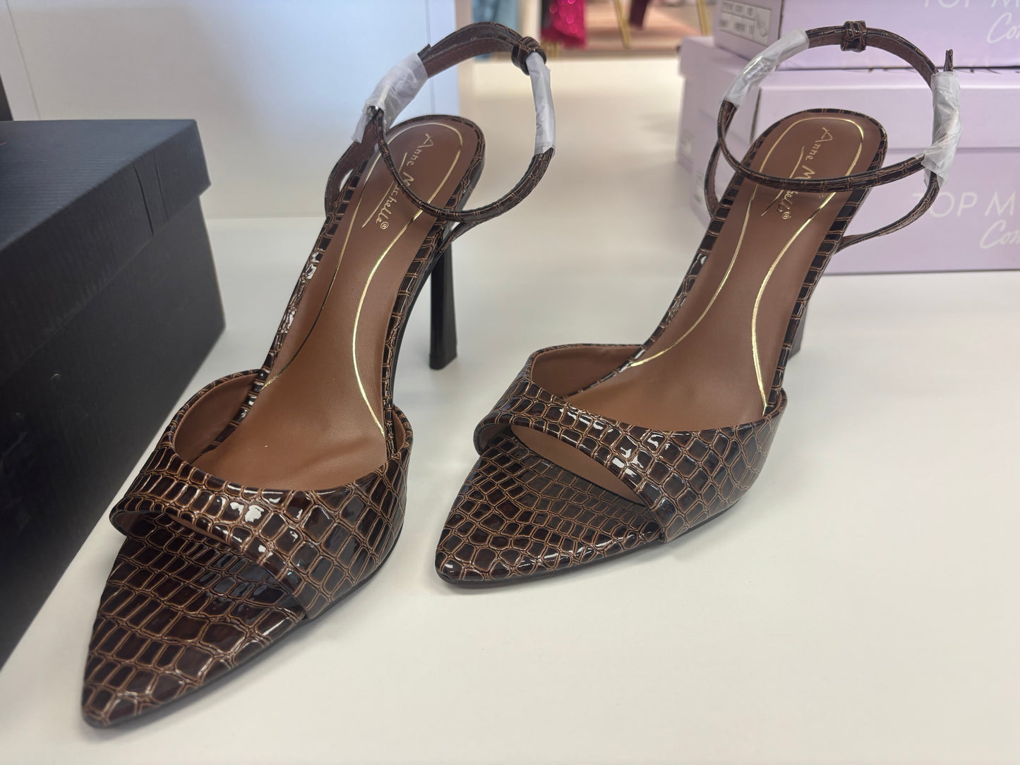 Luxe Croc Stiletto Heels