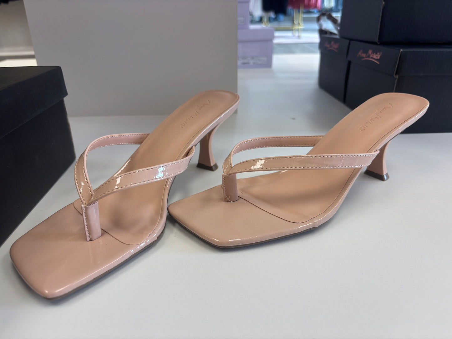 Blush Elegance Kitten Heel Sandals