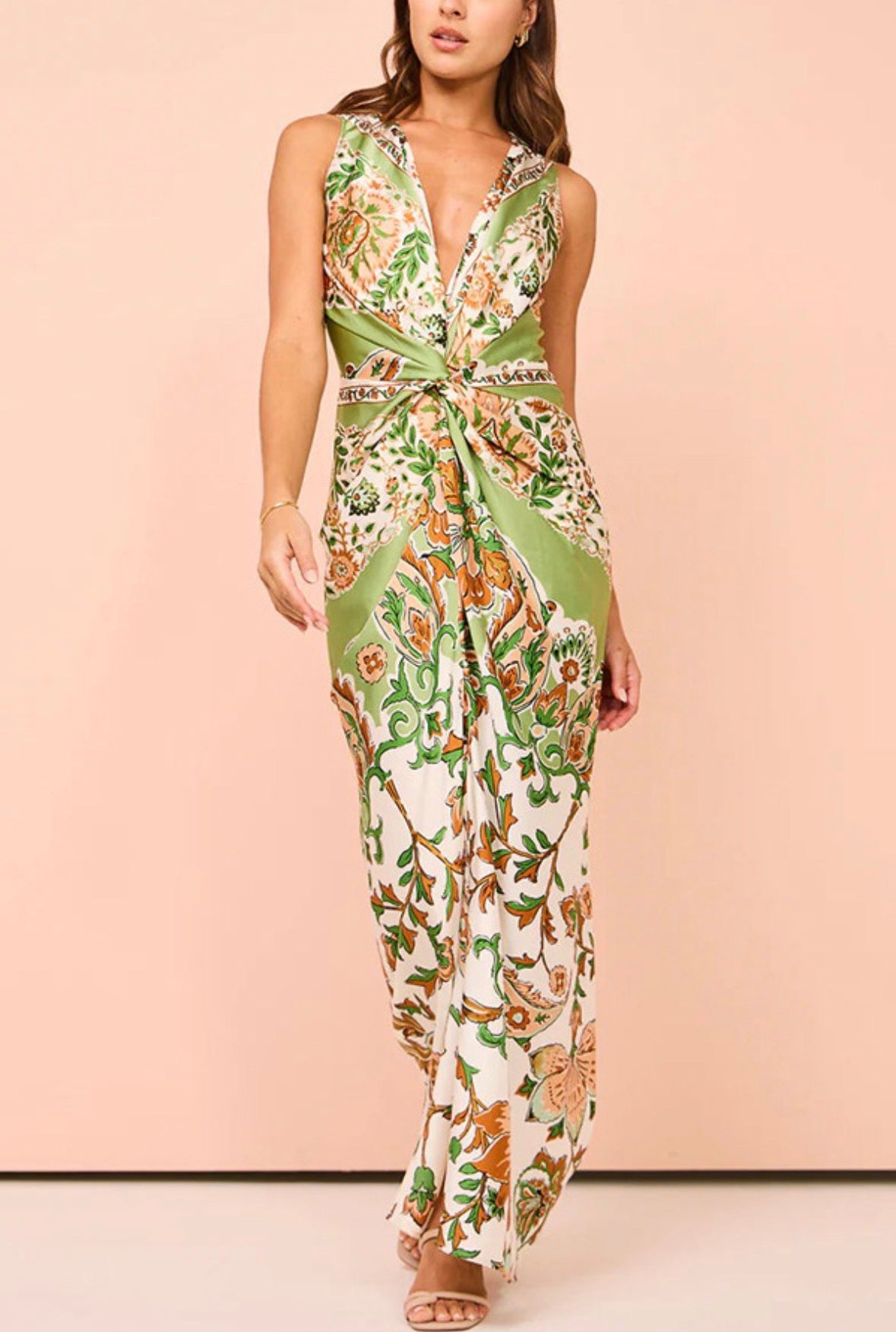 Women's Slit Satin Dress