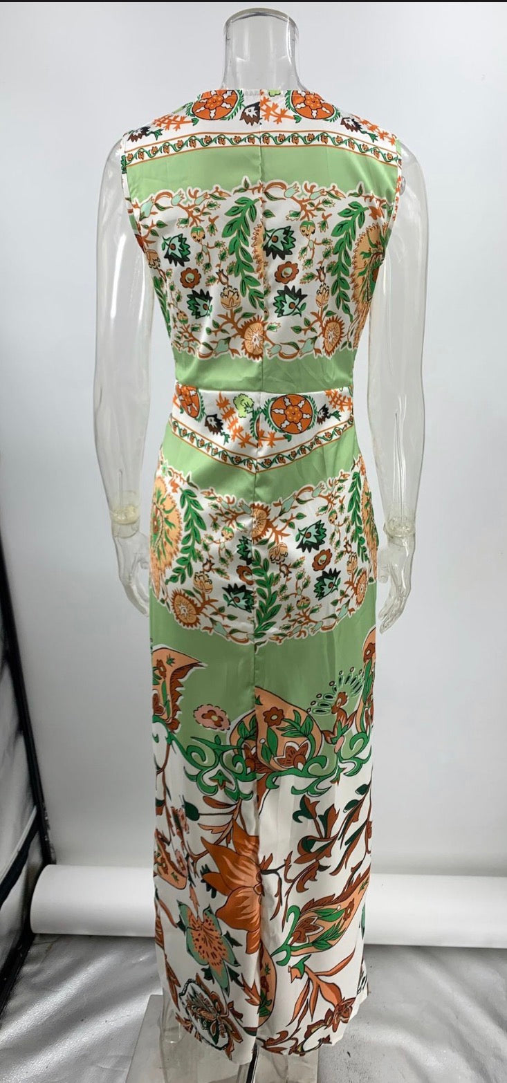 Women's Slit Satin Dress
