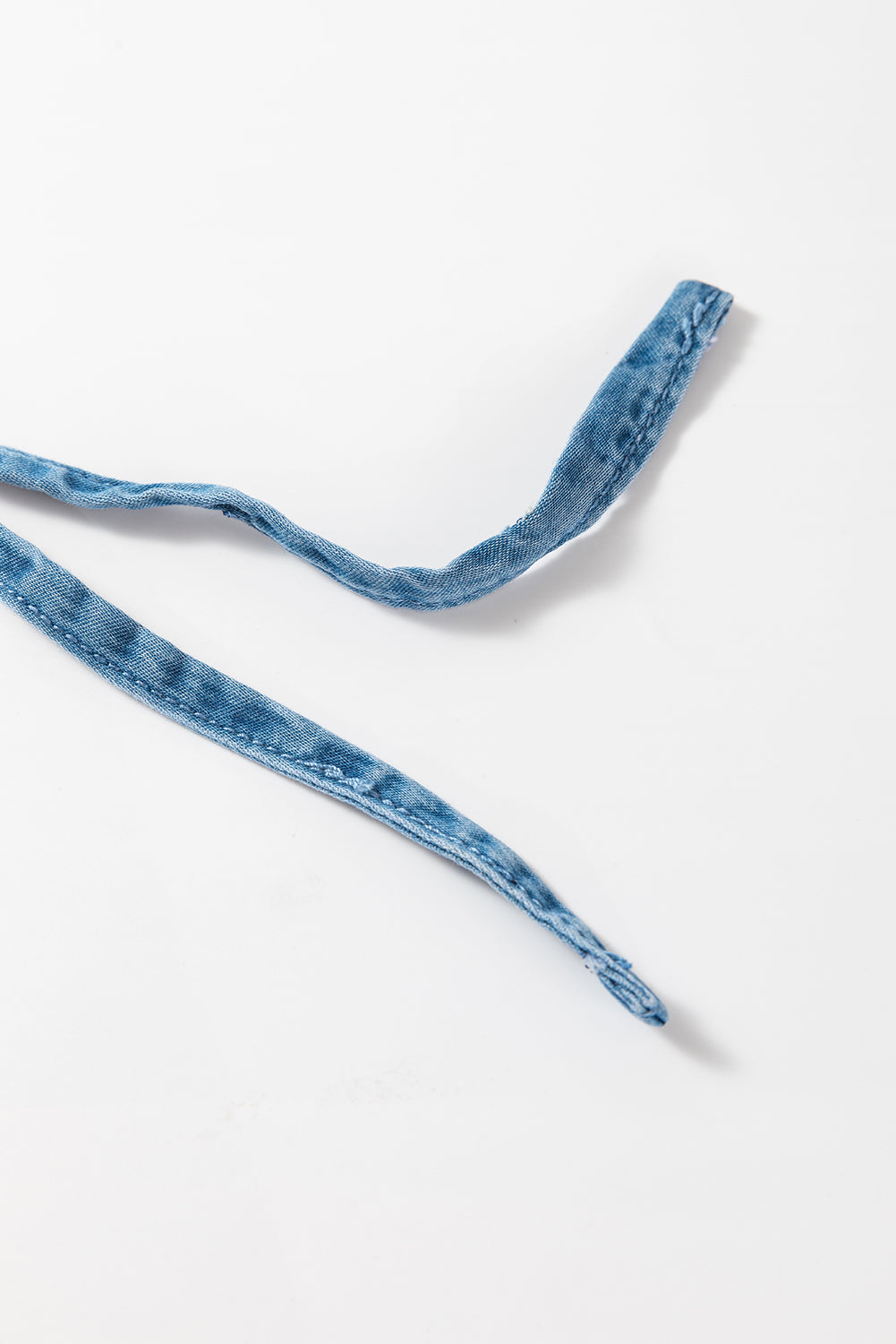 Dusk Blue Mineral Wash Button High Waist Wide Leg Jeans